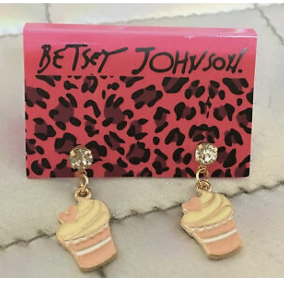 Betsey Johnson Cupcake Earrings - Picture 2 of 2